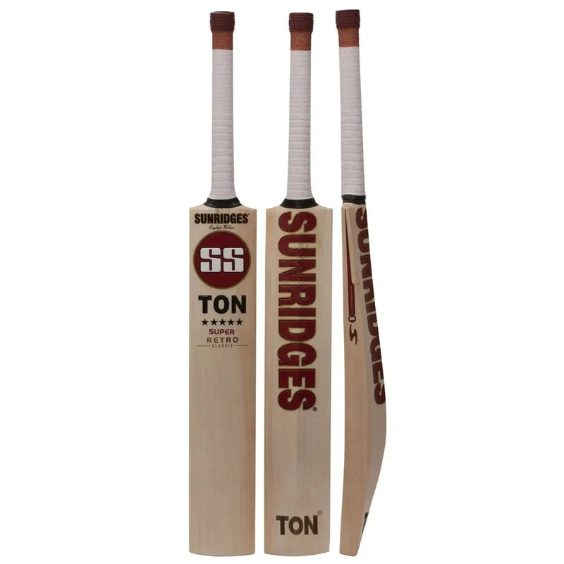 SS Retro Classic Super Cricket Bat English Willow - Short Handle / Medium (2.9-2.12) - BATS - MENS ENGLISH WILLOW