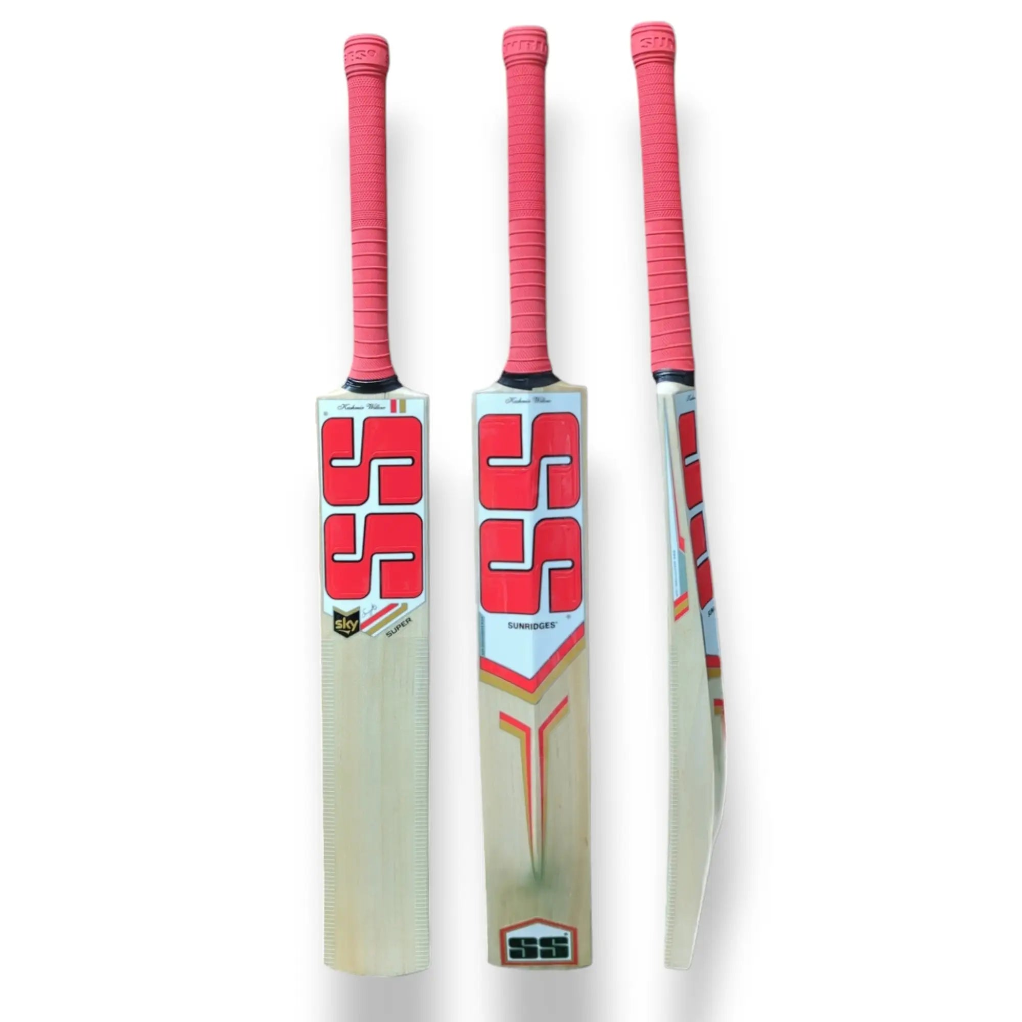 SS SKY Super Cricket Bat Kashmir Willow - Short Handle (Standard Adult Size Bat) - BATS - MENS KASHMIR WILLOW