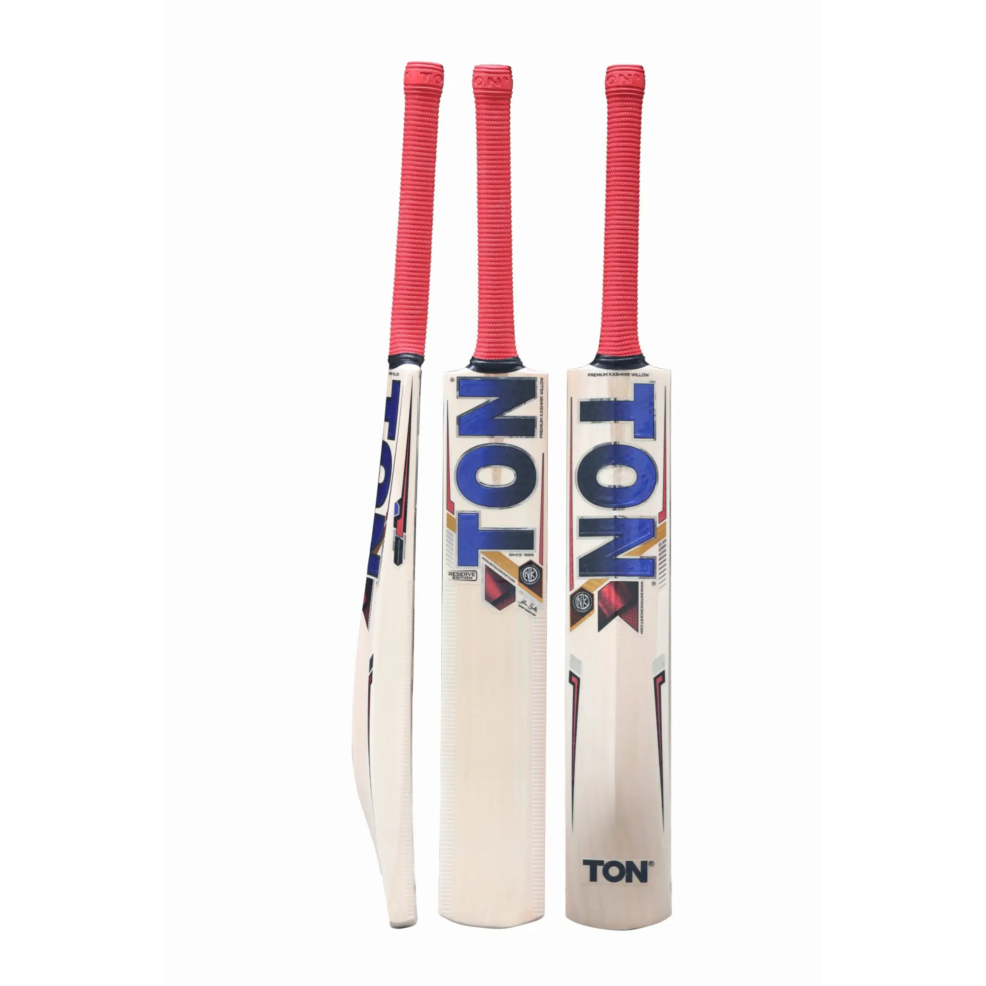SS TON Reserve Edition Cricket Bat Kashmir Willow - Short Handle (Standard Adult Size Bat) - BATS - MENS KASHMIR WILLOW