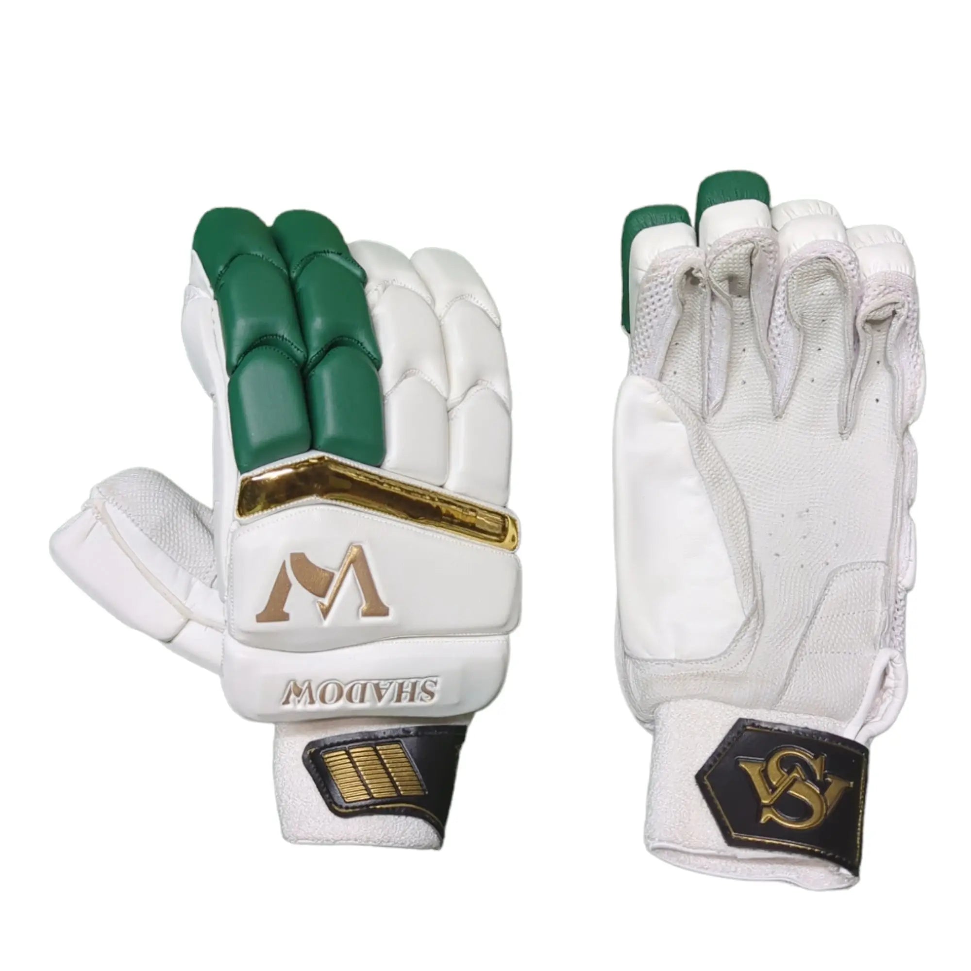 WS Shadow Cricket Gloves White Green - Adult RH - GLOVE - BATTING
