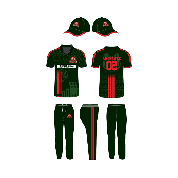 Bangladesh Cricket Uniform Fully Customizable With Player Name And
