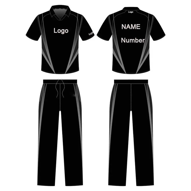 Black Cricket Uniform Jersey Kits Custom Made Color Clothing - CLOTHING CUSTOM