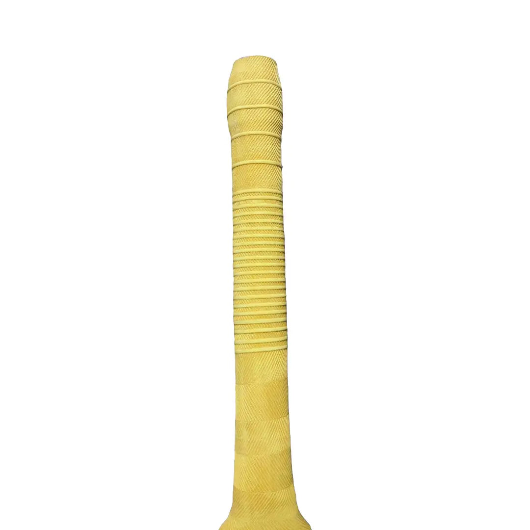 Bratla Chevron Rib Cricket Bat Rubber Grip - Yellow - Cricket Bat Grip