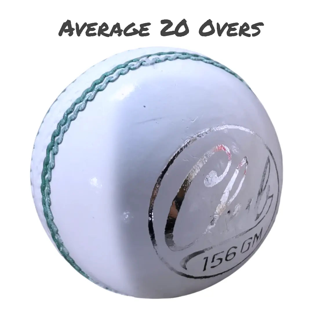 Bratla Club Cricket Ball White Leather Hard Ball for Junior & Senior Pack of 6 - BALL - 4 PCS LEATHER