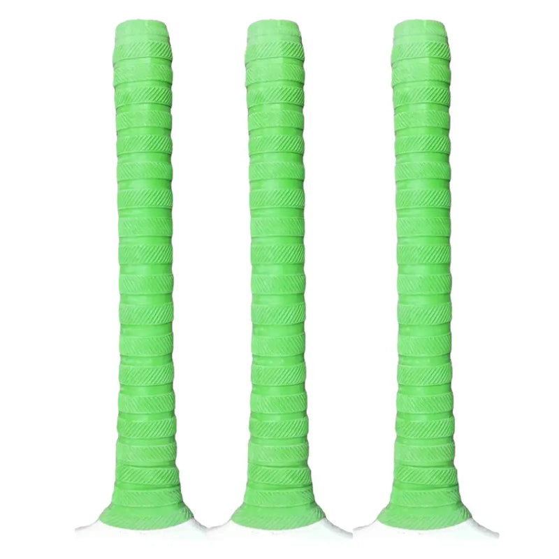 Bratla Players Cricket Bat Rubber Grip Pack of 3 - Green - Cricket Bat Grip