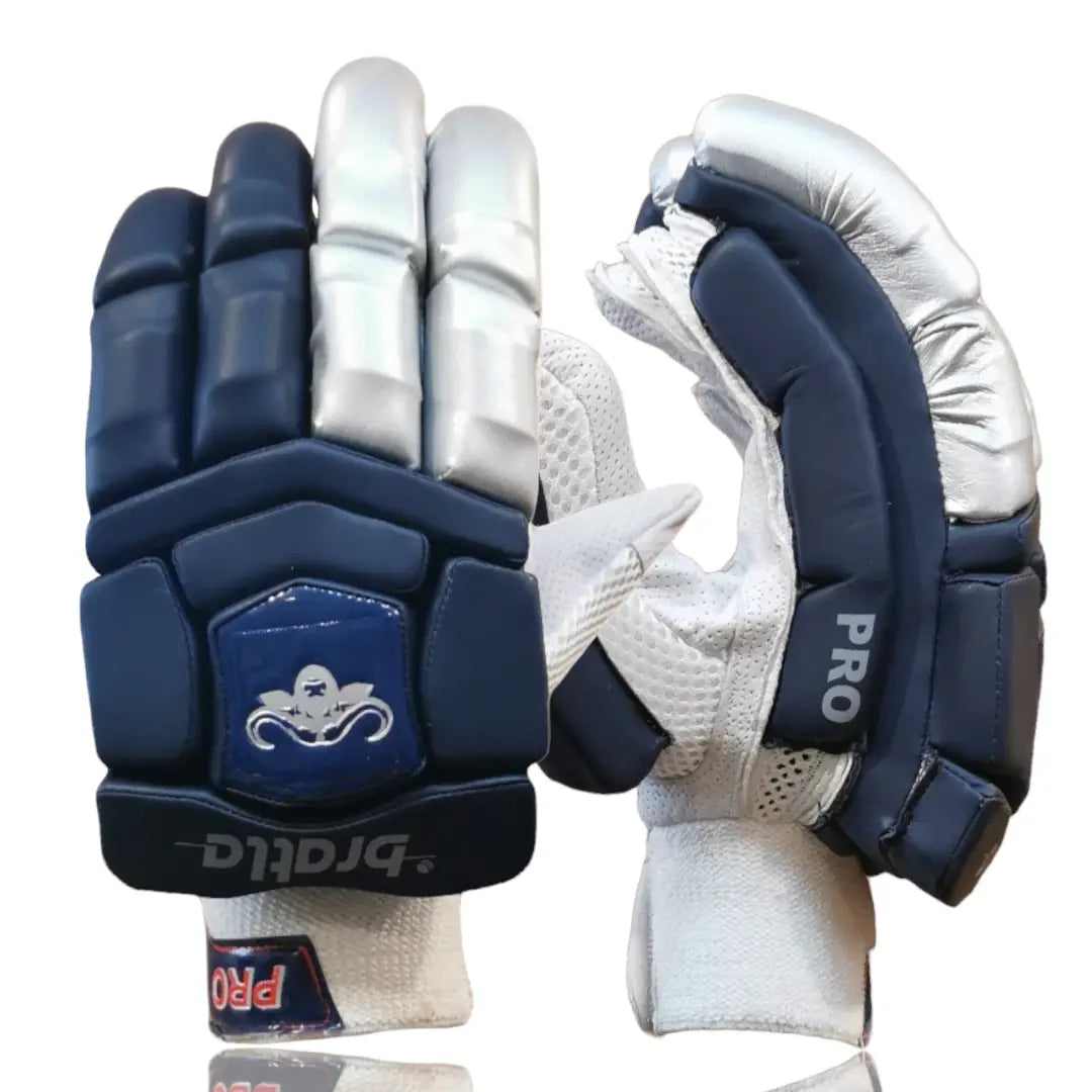Bratla Pro Cricket Batting Gloves - Adult RH / Navy - GLOVE - BATTING