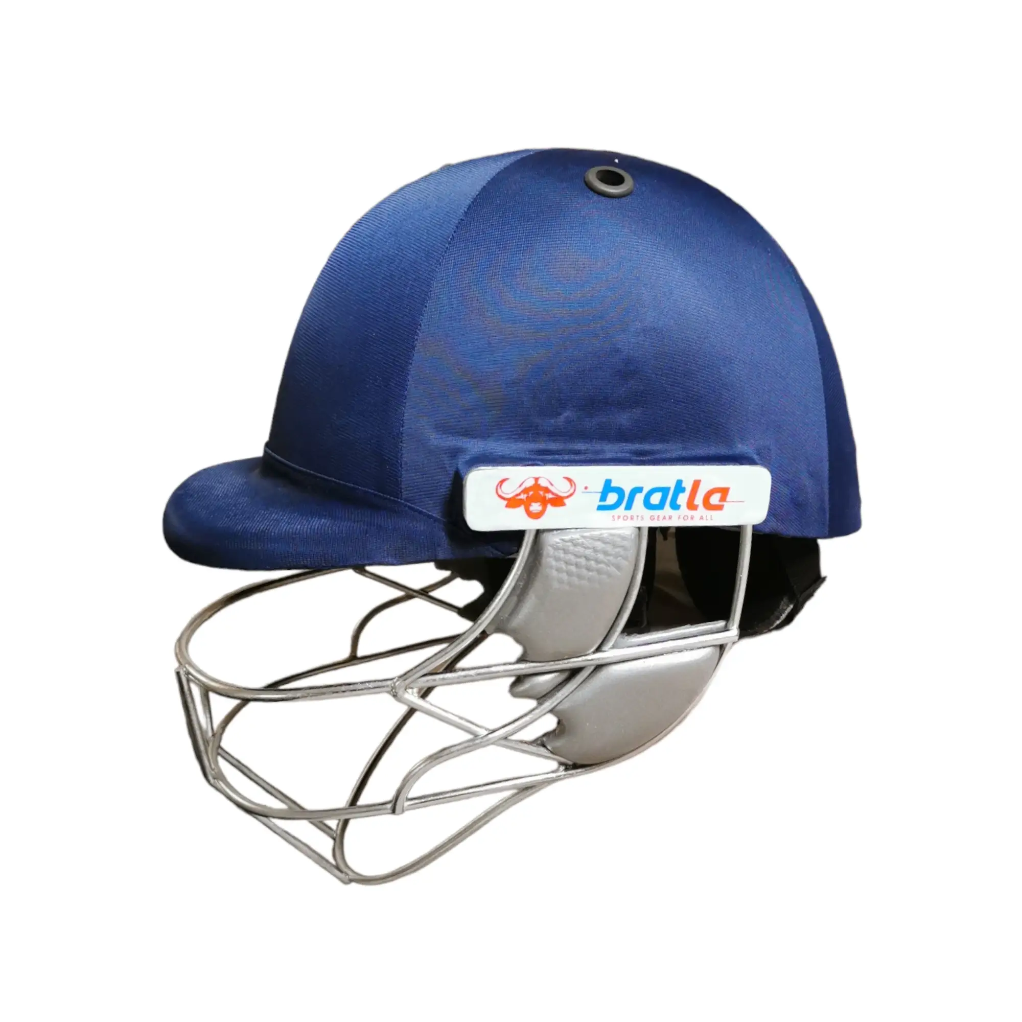 Bratla Pro Cricket Helmet Navy Blue with Extra Padding Neck