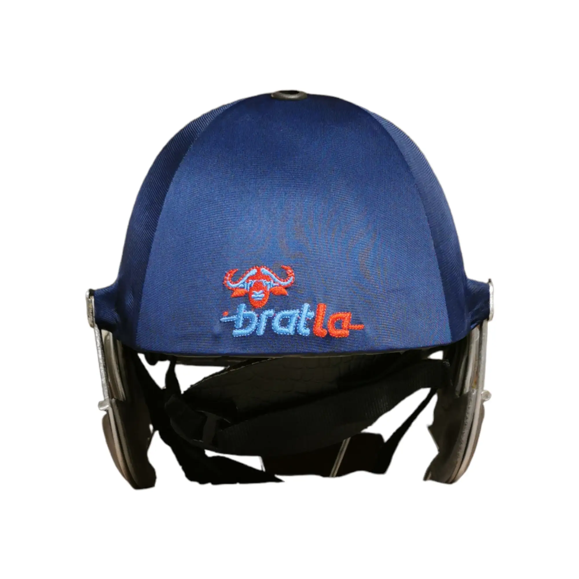 Bratla Pro Cricket Helmet Navy Blue with Extra Padding Neck Guard and