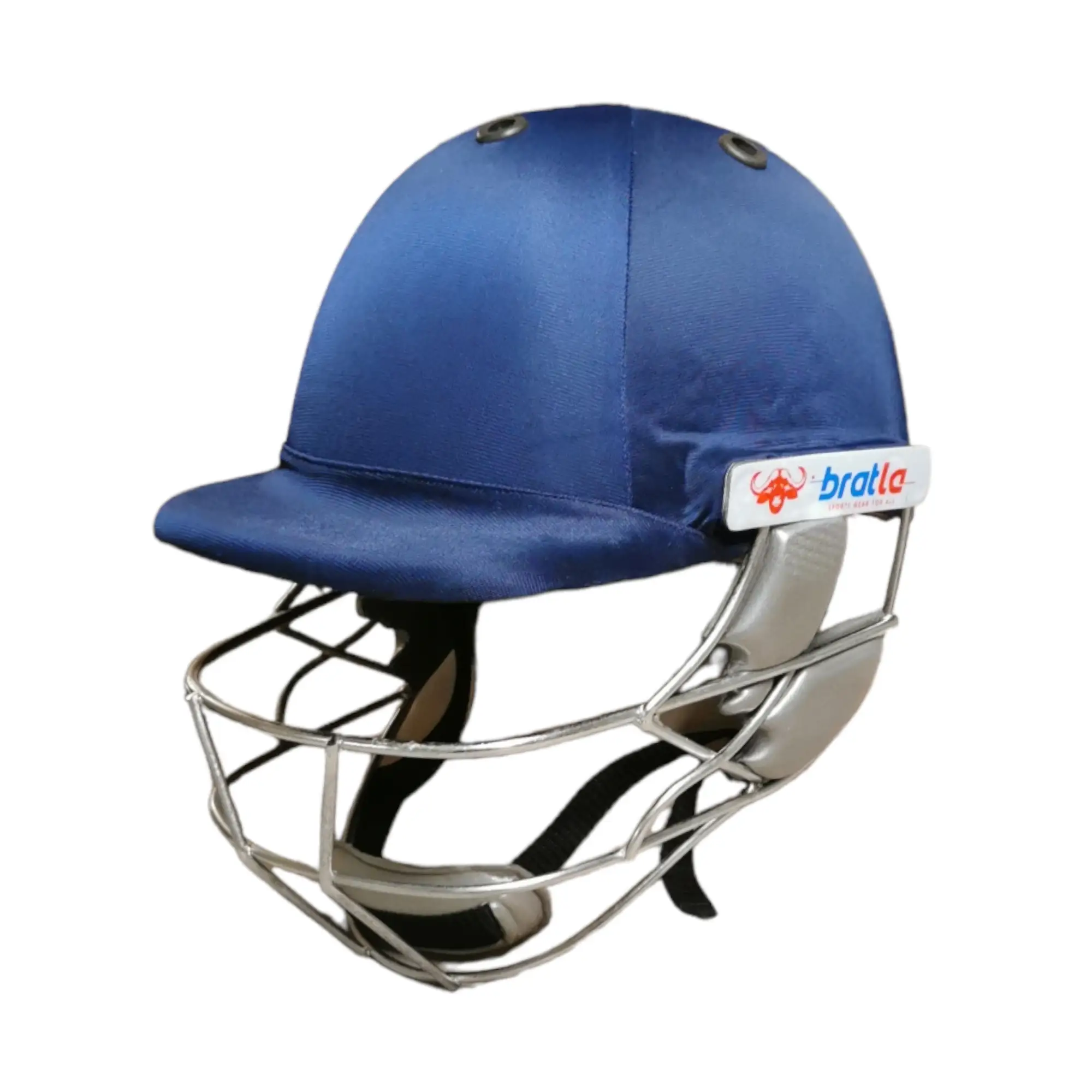 Bratla Pro Cricket Helmet Navy Blue with Extra Padding Neck Guard and