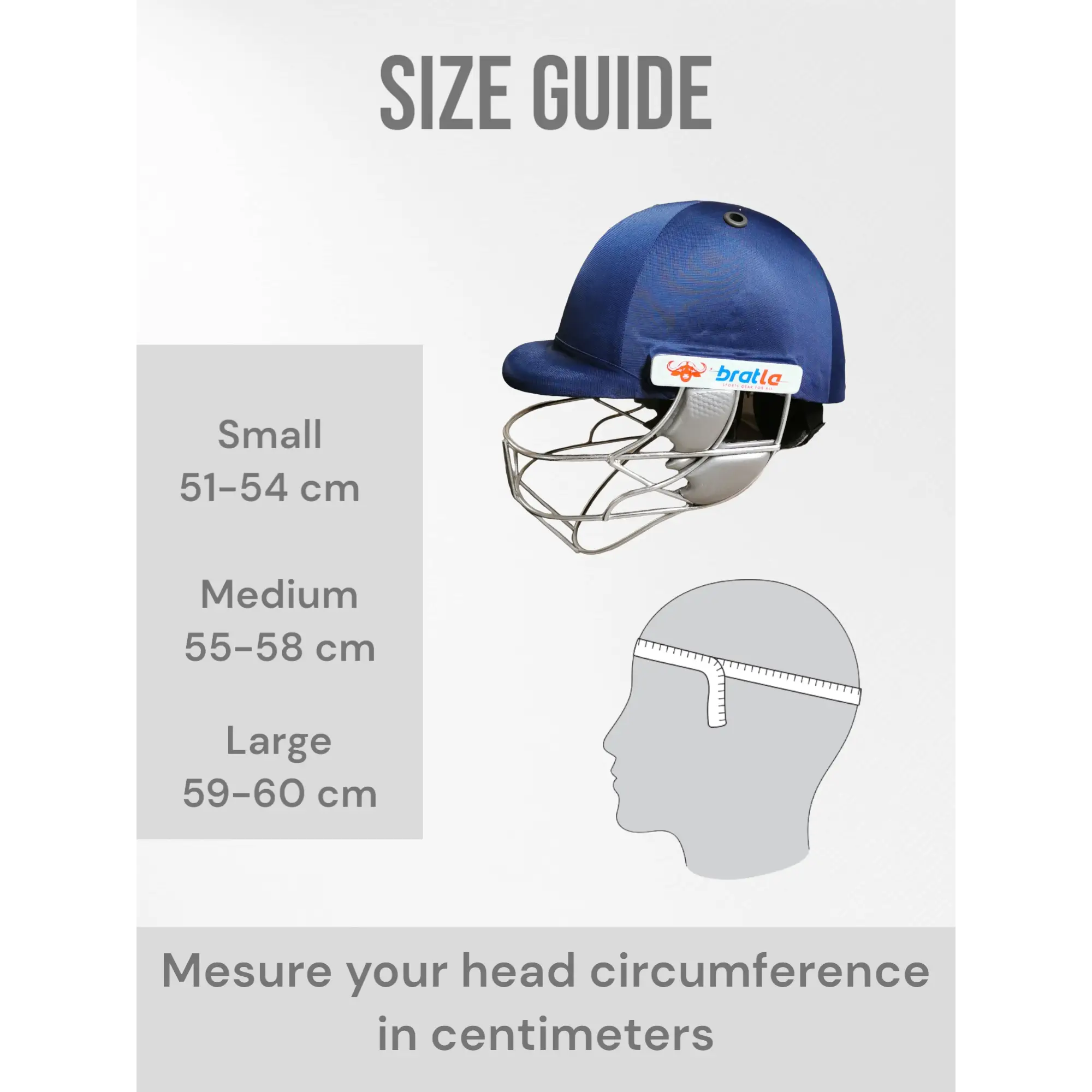 Bratla Pro Cricket Helmet Navy Blue with Extra Padding Neck Guard and