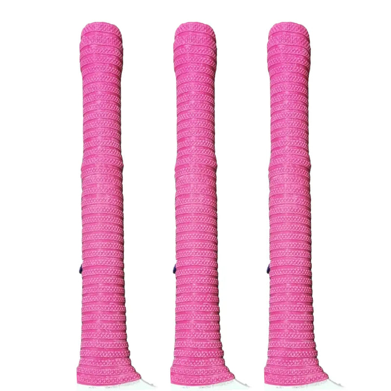 Bratla Pro Plus Cricket Bat Rubber Grip Pack of 3 - Pink - Cricket Bat Grip