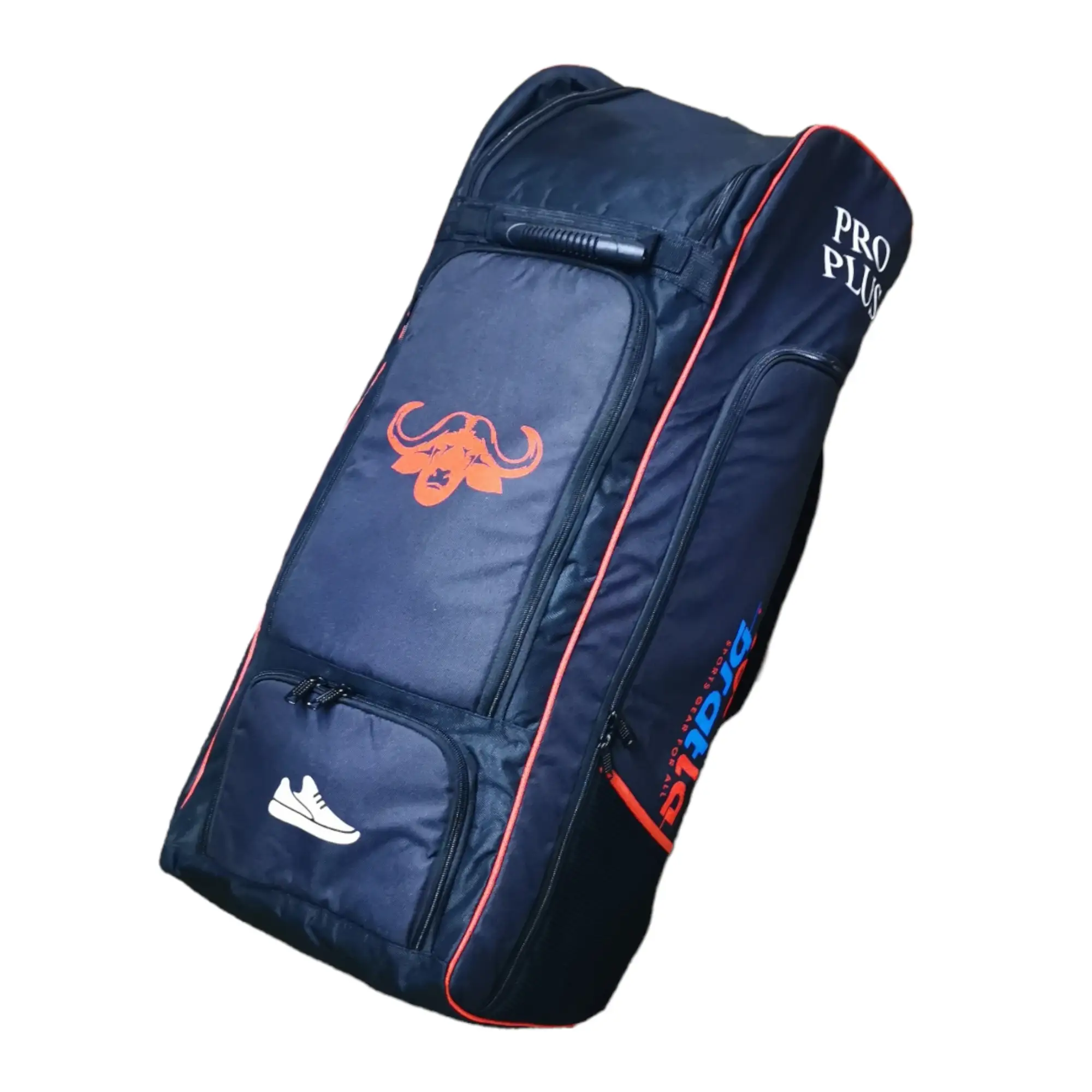 Bratla Beast Cricket Kit Bag Duffle for Full Size Kit with 6 Pockets Black/Red Cricket Best Buy