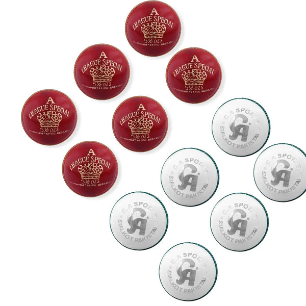 CA League Special Cricket Hard Ball Premium Quality Chrome Leather (Pack of 6) - BALL - 4 PCS LEATHER
