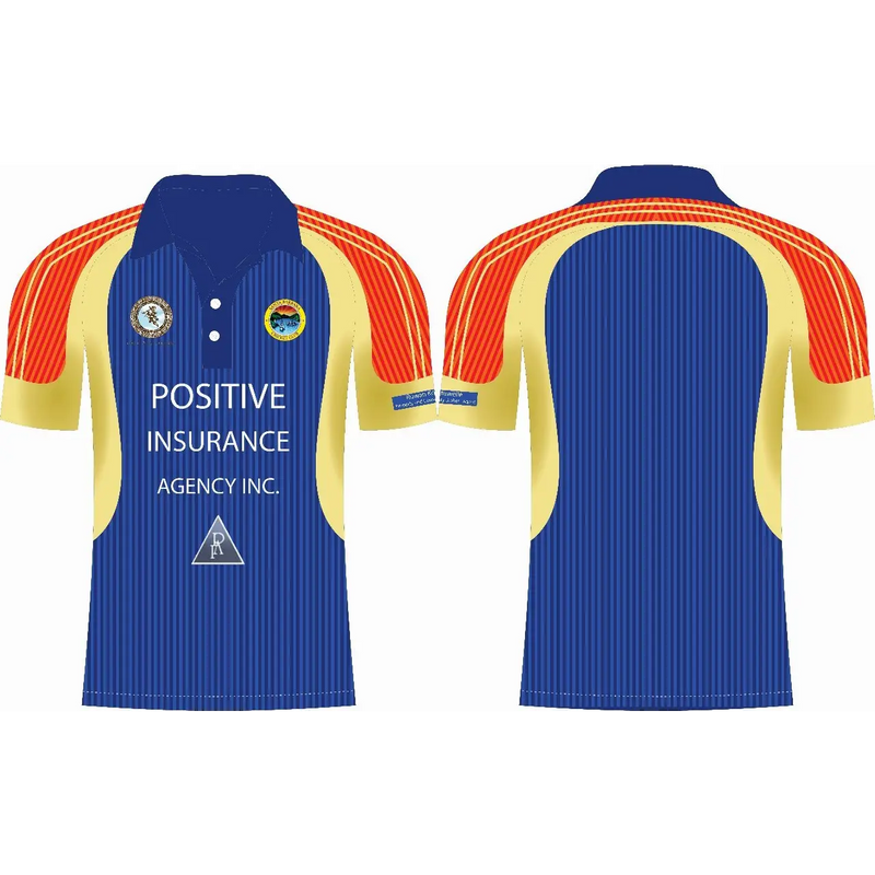 Cricket Shirt Navy Yellow Red Custom Made Color Shirt - CLOTHING CUSTOM