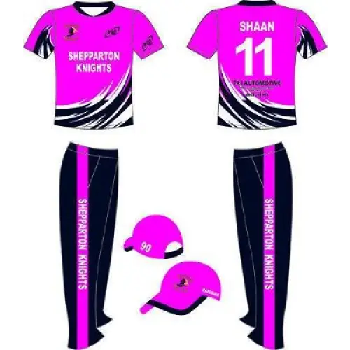 Cricket Uniform Full Sublimation Jerseys Color Clothing Custom Pink & Black - CLOTHING CUSTOM