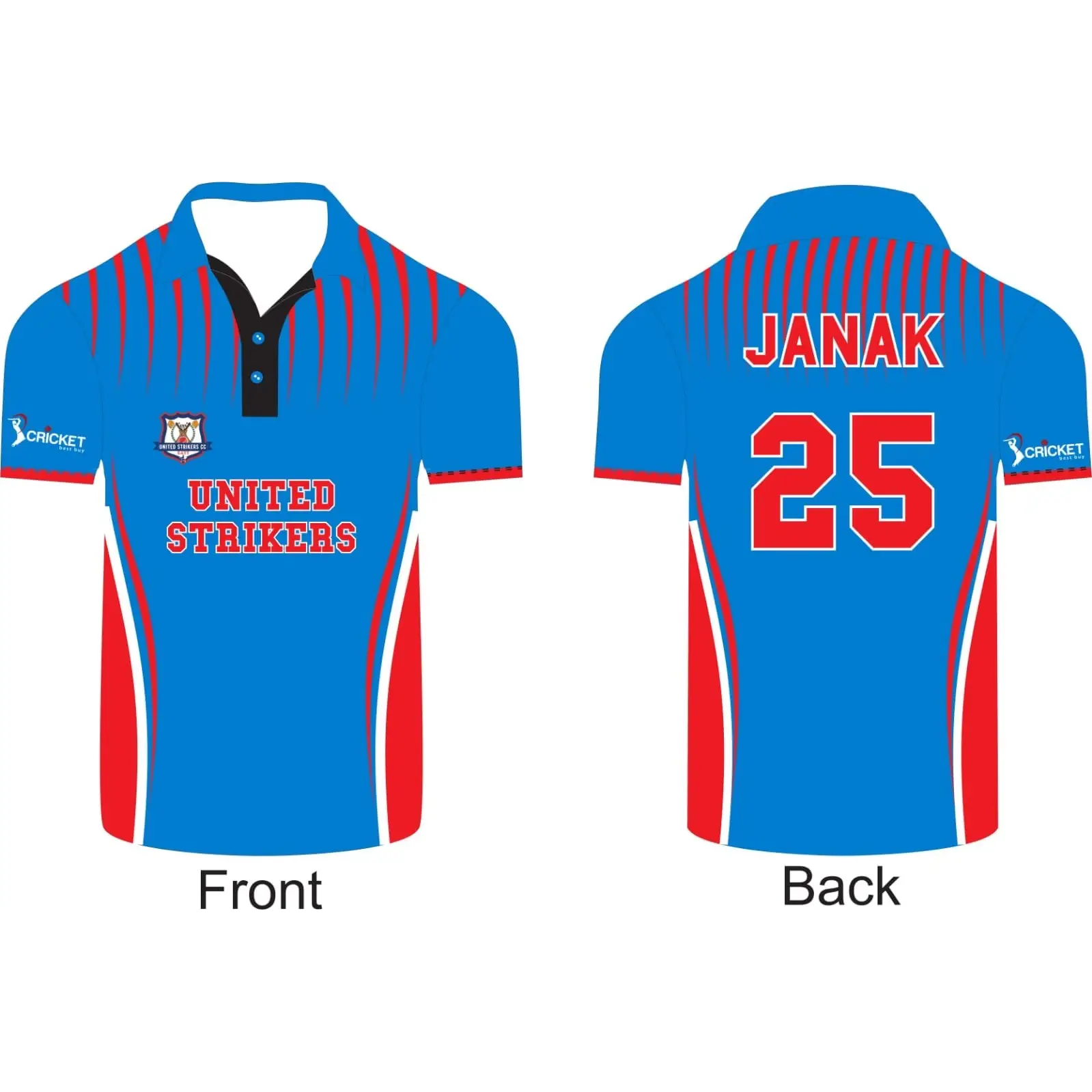 Custom Made Sports Jersey Shirt Blue Red - CLOTHING CUSTOM