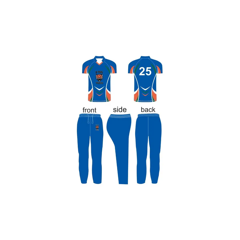 Customizable Cricket Shirt and Trousers - Blue - Custom Cricket Wear 2PC Full