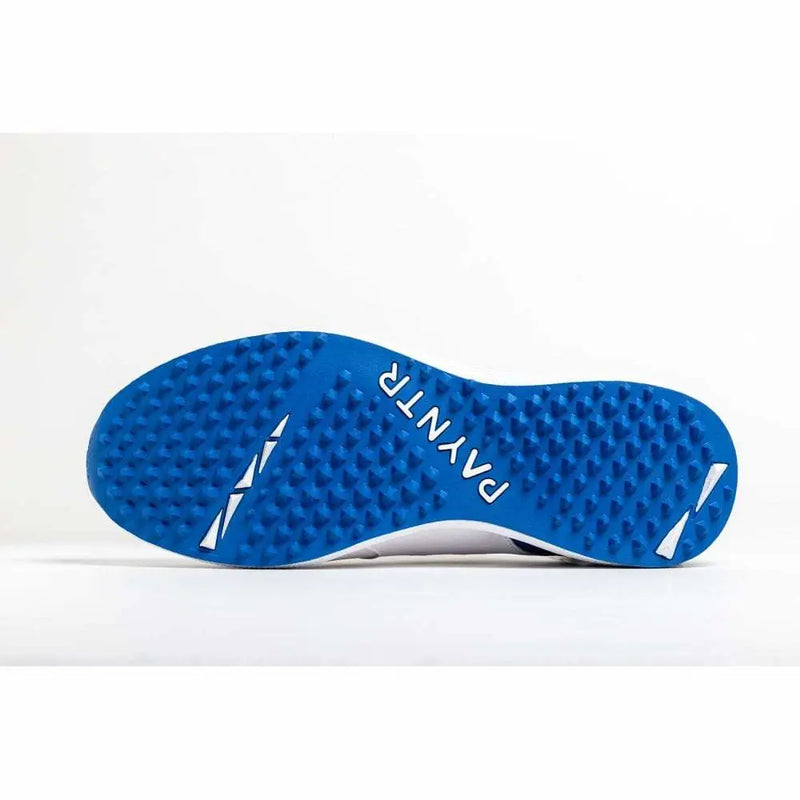 Payntr V Cricket Shoes Pimples White & Blue Rubber Sole - FOOTWEAR - RUBBER SOLE