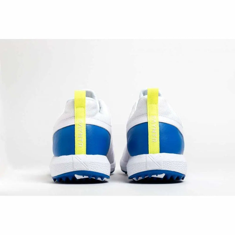 Payntr V Cricket Shoes Pimples White & Blue Rubber Sole - FOOTWEAR - RUBBER SOLE