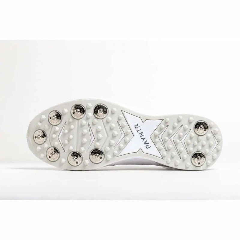 Payntr V Spike Cricket Shoes All White Metal Spike - FOOTWEAR - FULL SPIKE SOLE
