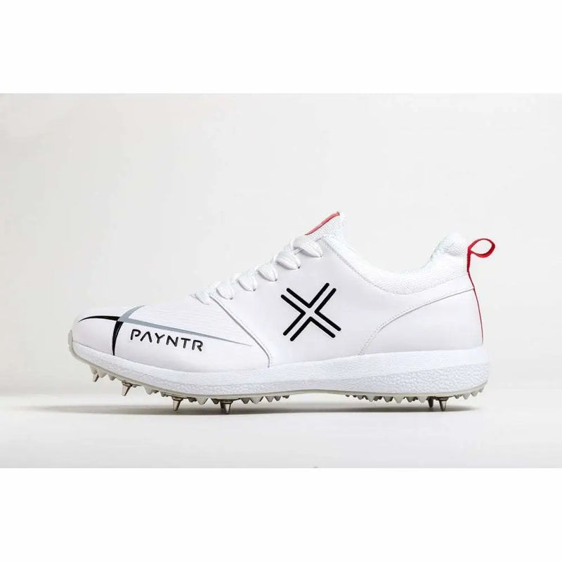 Payntr V Spike Cricket Shoes All White Metal Spike - FOOTWEAR - FULL SPIKE SOLE