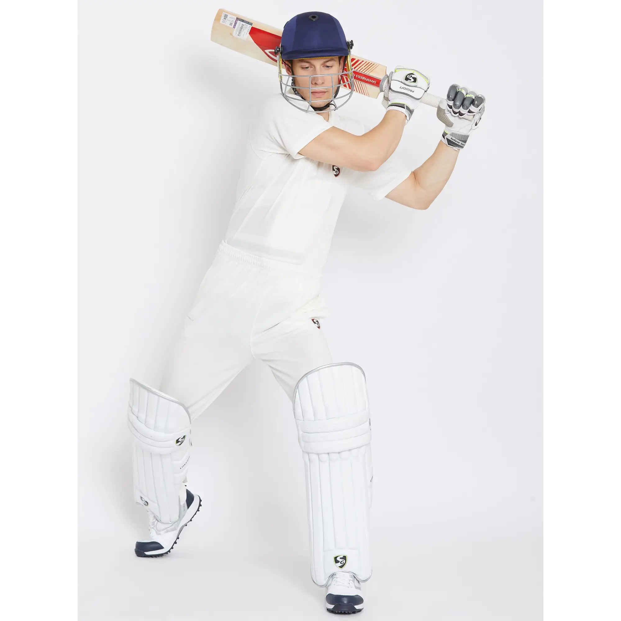 SG Club Half Sleeve Cricket Shirt Jersey White - CLOTHING - SHIRT