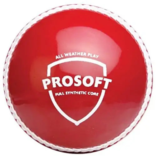 SG Prosoft Cricket Ball Full Synthetic Core All Weather Play - Red - BALL - SOFTBALL