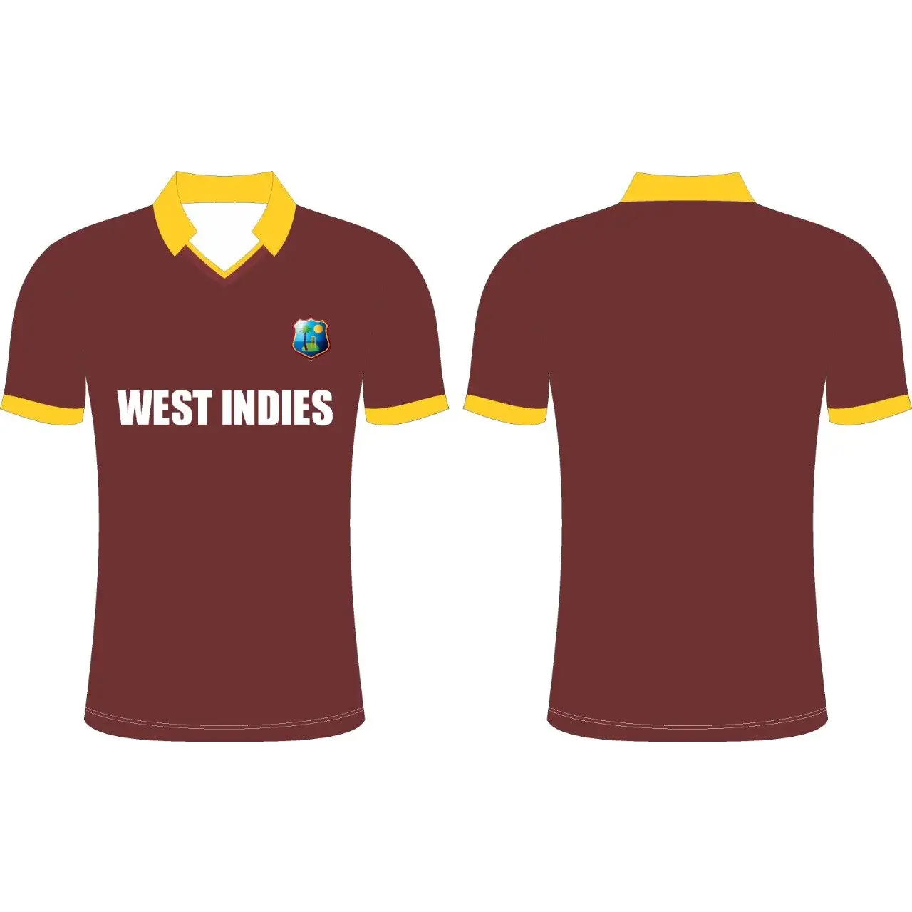 West Indies Cricket Team Maroon Shirt - CLOTHING - SHIRT