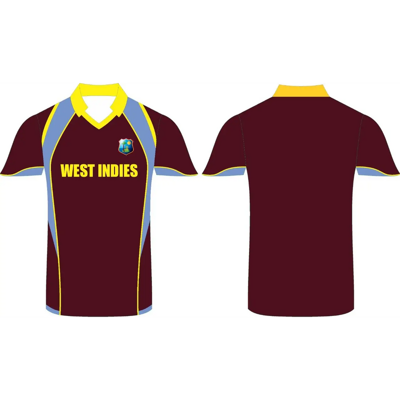 West Indies Cricket Team One Day International Shirt Maroon - CLOTHING - SHIRT